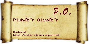 Pluhár Olivér névjegykártya